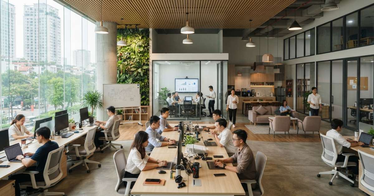 Các xu hướng thiết kế nội thất văn phòng đẹp hiện đại hàng đầu hiện nay