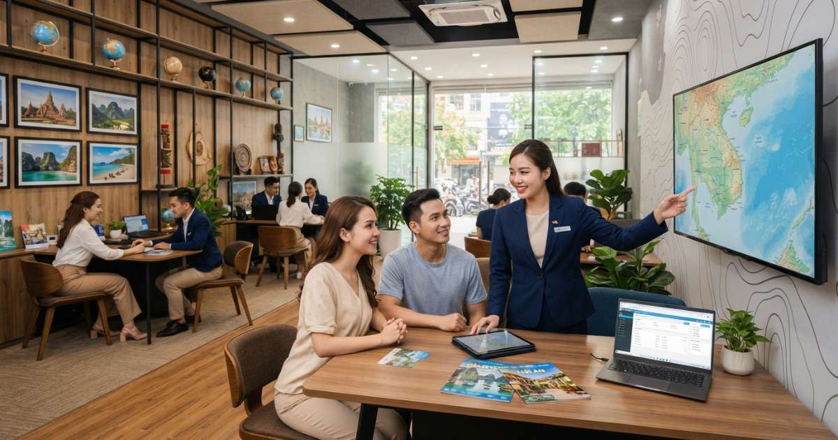 Cách bố trí văn phòng du lịch khoa học và tối ưu công năng