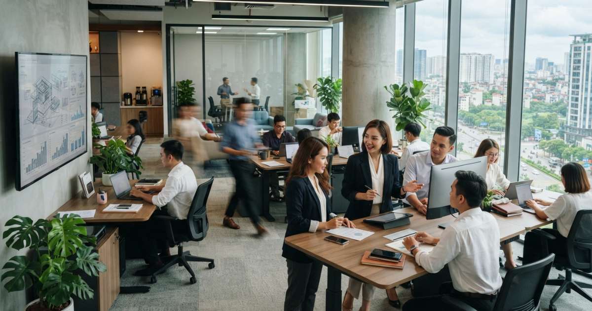 Cách tối ưu văn phòng chính để nâng cao năng suất lao động