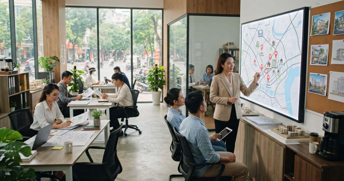 Nguyên tắc bố trí mẫu văn phòng nhà đất phong thủy giúp tăng doanh số