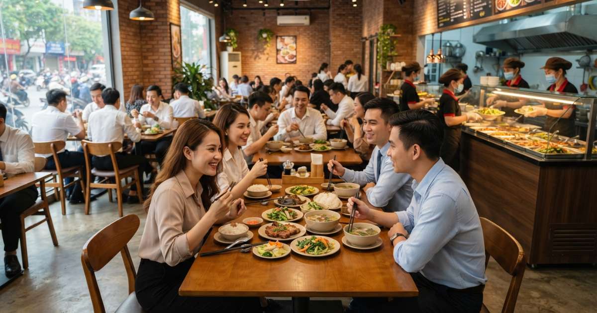 Những tiêu chuẩn cơ bản khi thiết kế quán cơm văn phòng hiện đại