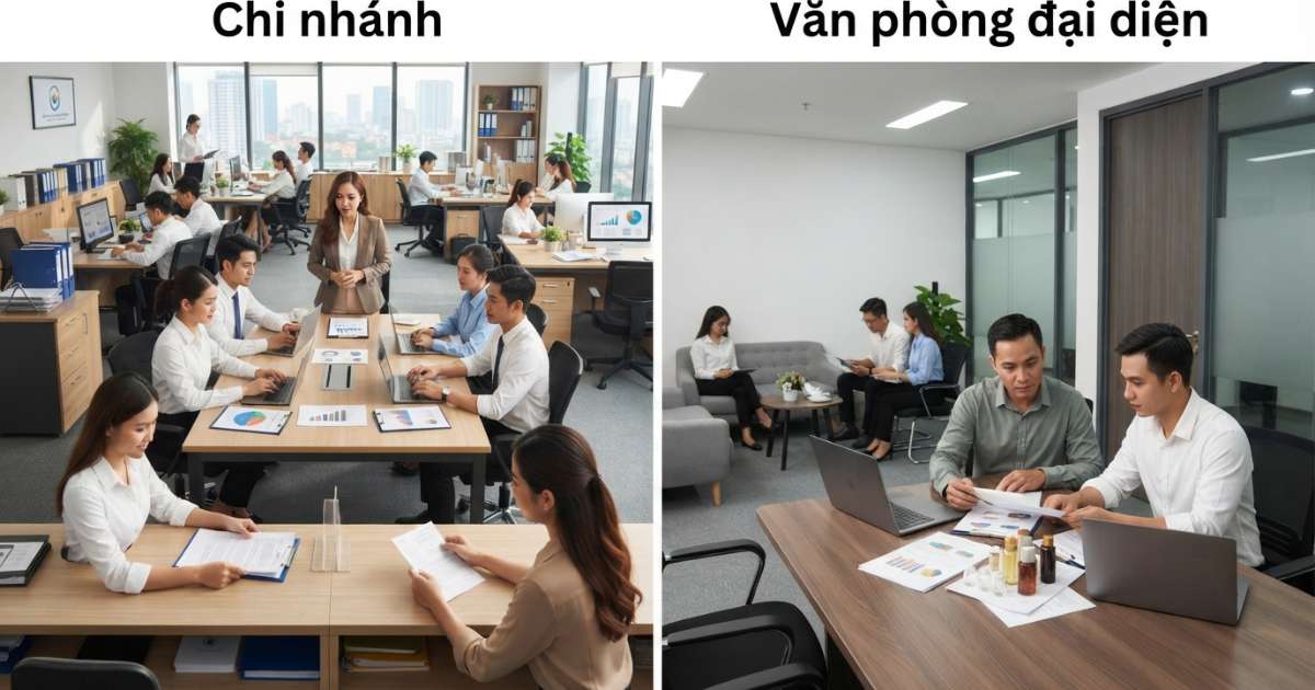 Tiêu chí so sánh chi nhánh và văn phòng đại diện khác nhau ra sao