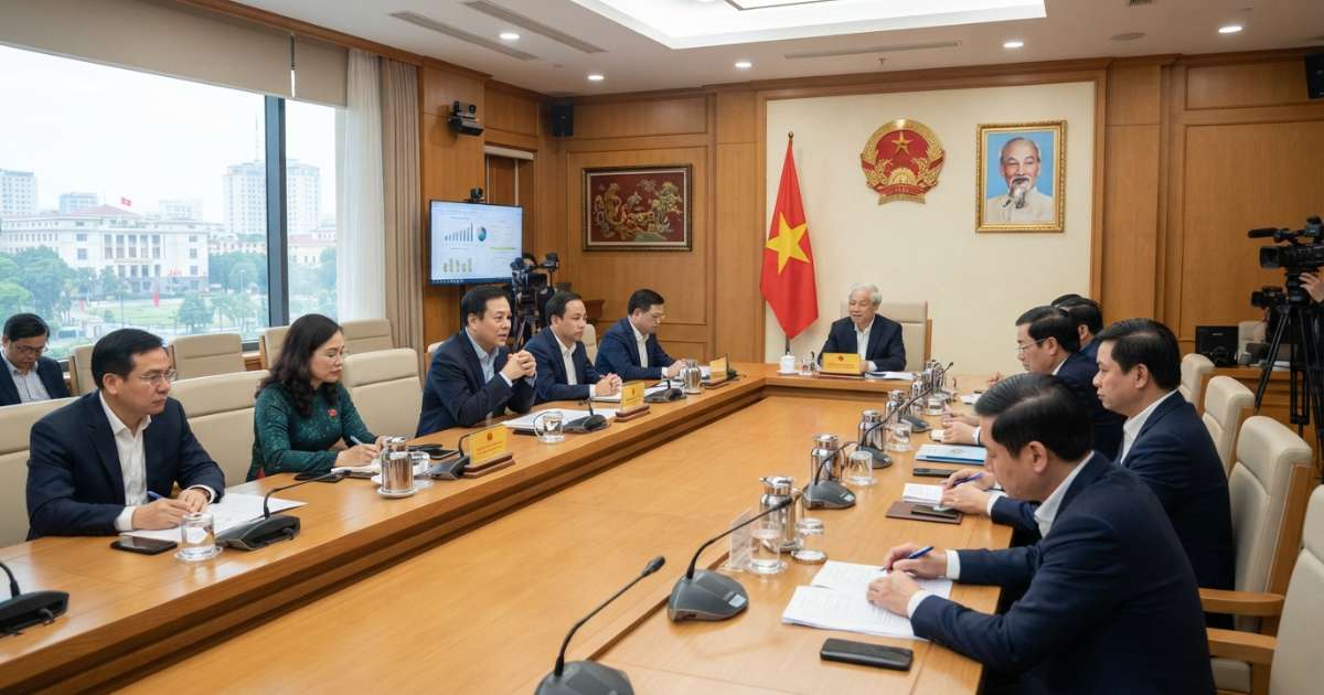 Tiêu chuẩn thiết kế phòng họp văn phòng chính phủ hiện đại và trang nghiêm
