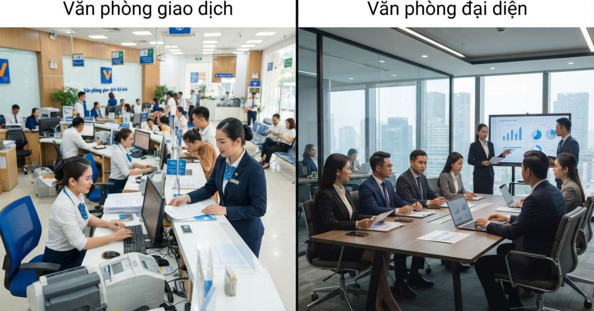 văn phòng giao dịch khác văn phòng đại diện
