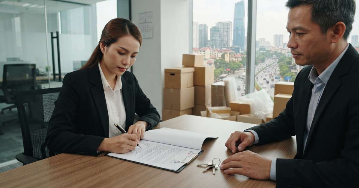 chấm dứt hợp đồng thuê văn phòng trước hạn
