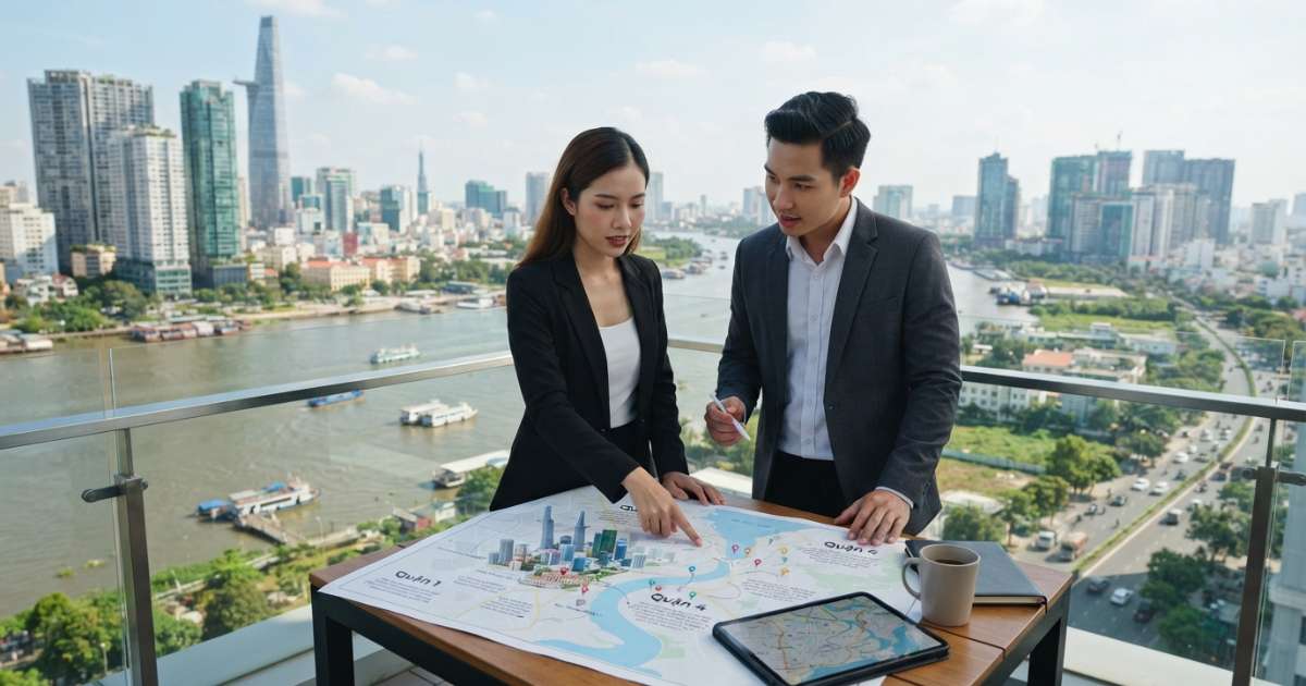 thuê văn phòng Quận 1 hay Quận 4