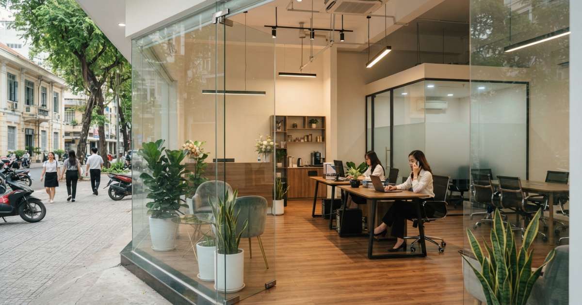 thuê văn phòng tầng trệt Quận 1